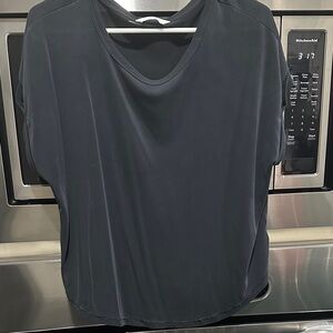 Lucky Brand Women's Dark Gray Short Sleeve Top
